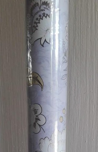 Gift Roll Wrap -  Light Blue Flower