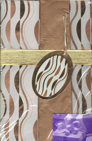 Gift Wrap Pack - Gold Wave