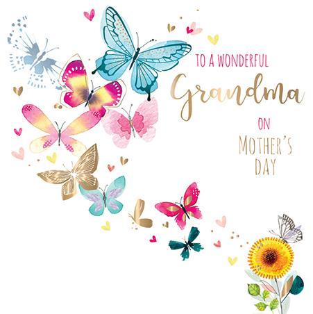 Mother's Day Card - Grandma - Flittering By from Ling Design,  Mother's day cards in France, Cartes de voeux Fete des Meres, English cards in France